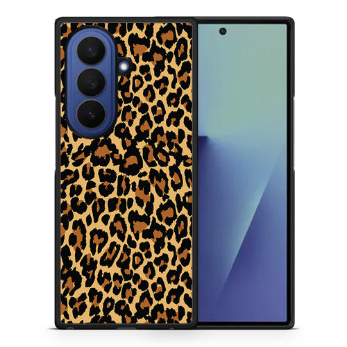 Θήκη Samsung Galaxy Z Fold7 Leopard Animal από τη Smartfits με σχέδιο στο πίσω μέρος και μαύρο περίβλημα | Samsung Galaxy Z Fold7 Leopard Animal case with colorful back and black bezels