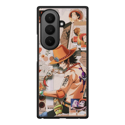 Samsung Galaxy Z Fold7 Anime Collage θήκη από τη Smartfits με σχέδιο στο πίσω μέρος και μαύρο περίβλημα | Smartphone case with colorful back and black bezels by Smartfits