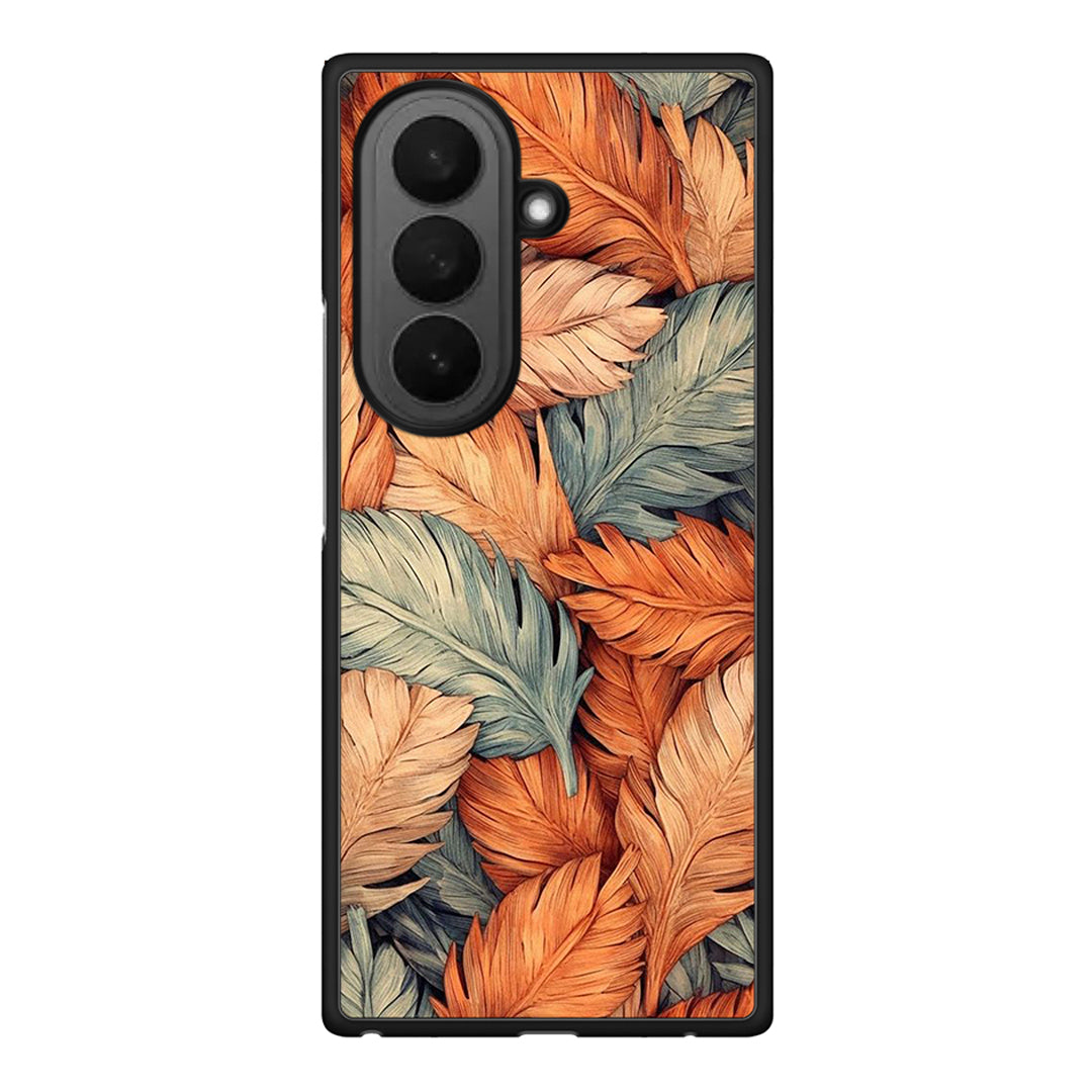 Samsung Galaxy Z Fold7 Autumn Leaves Θήκη από τη Smartfits με σχέδιο στο πίσω μέρος και μαύρο περίβλημα | Smartphone case with colorful back and black bezels by Smartfits