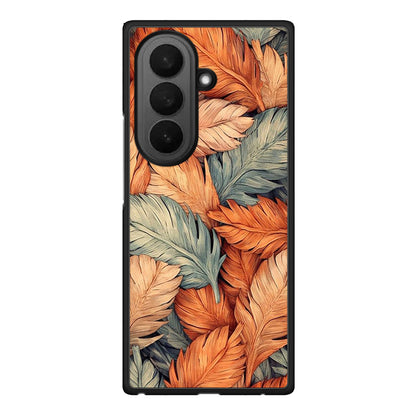 Samsung Galaxy Z Fold7 Autumn Leaves Θήκη από τη Smartfits με σχέδιο στο πίσω μέρος και μαύρο περίβλημα | Smartphone case with colorful back and black bezels by Smartfits