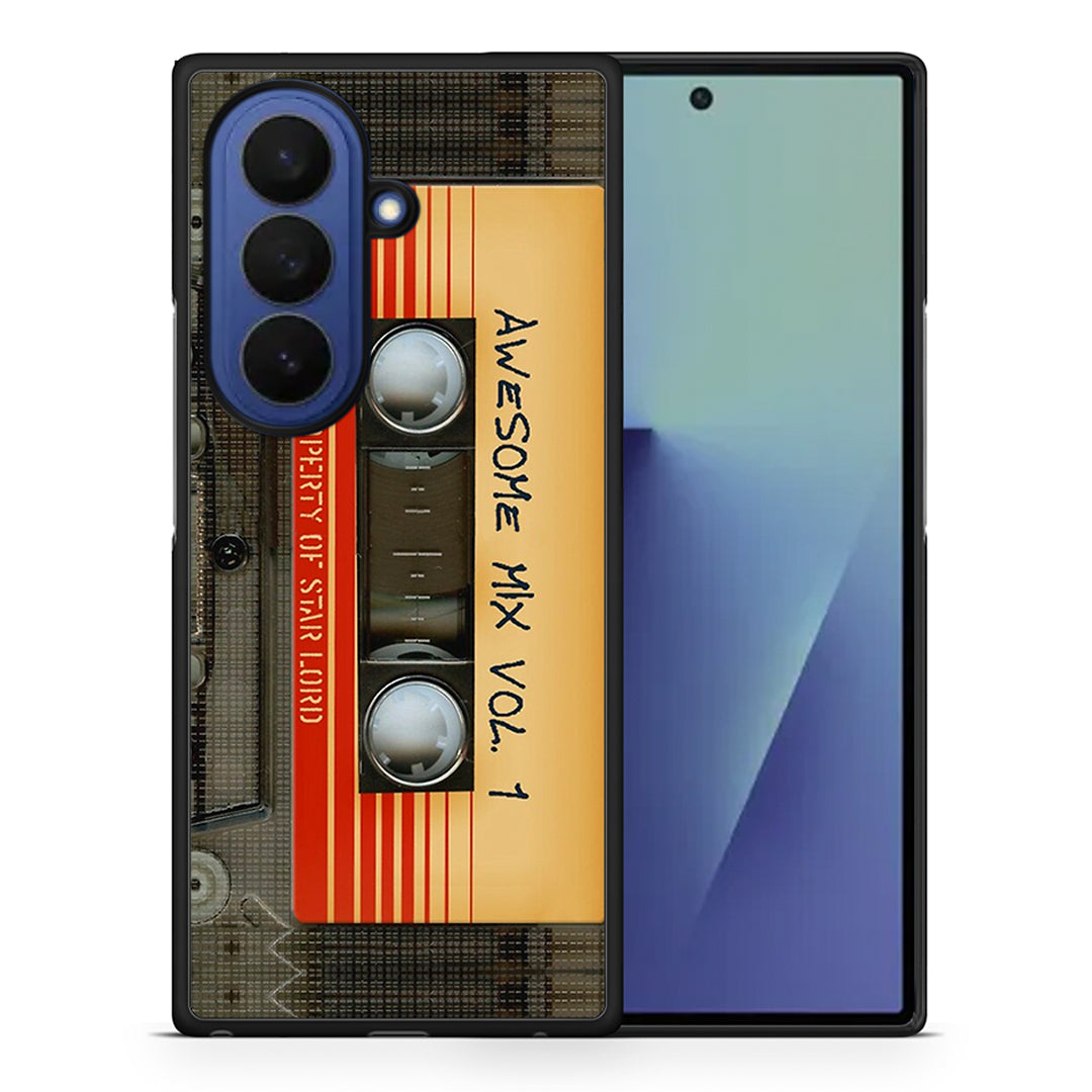 Θήκη Samsung Galaxy Z Fold7 Awesome Mix από τη Smartfits με σχέδιο στο πίσω μέρος και μαύρο περίβλημα | Samsung Galaxy Z Fold7 Awesome Mix case with colorful back and black bezels