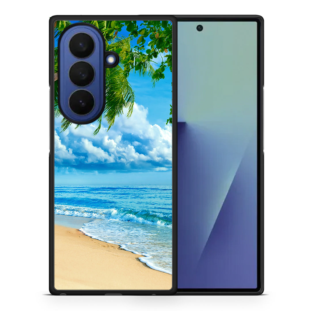 Θήκη Samsung Galaxy Z Fold7 Beautiful Beach από τη Smartfits με σχέδιο στο πίσω μέρος και μαύρο περίβλημα | Samsung Galaxy Z Fold7 Beautiful Beach case with colorful back and black bezels