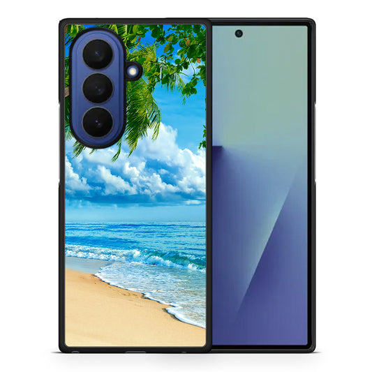 Θήκη Samsung Galaxy Z Fold7 Beautiful Beach από τη Smartfits με σχέδιο στο πίσω μέρος και μαύρο περίβλημα | Samsung Galaxy Z Fold7 Beautiful Beach case with colorful back and black bezels