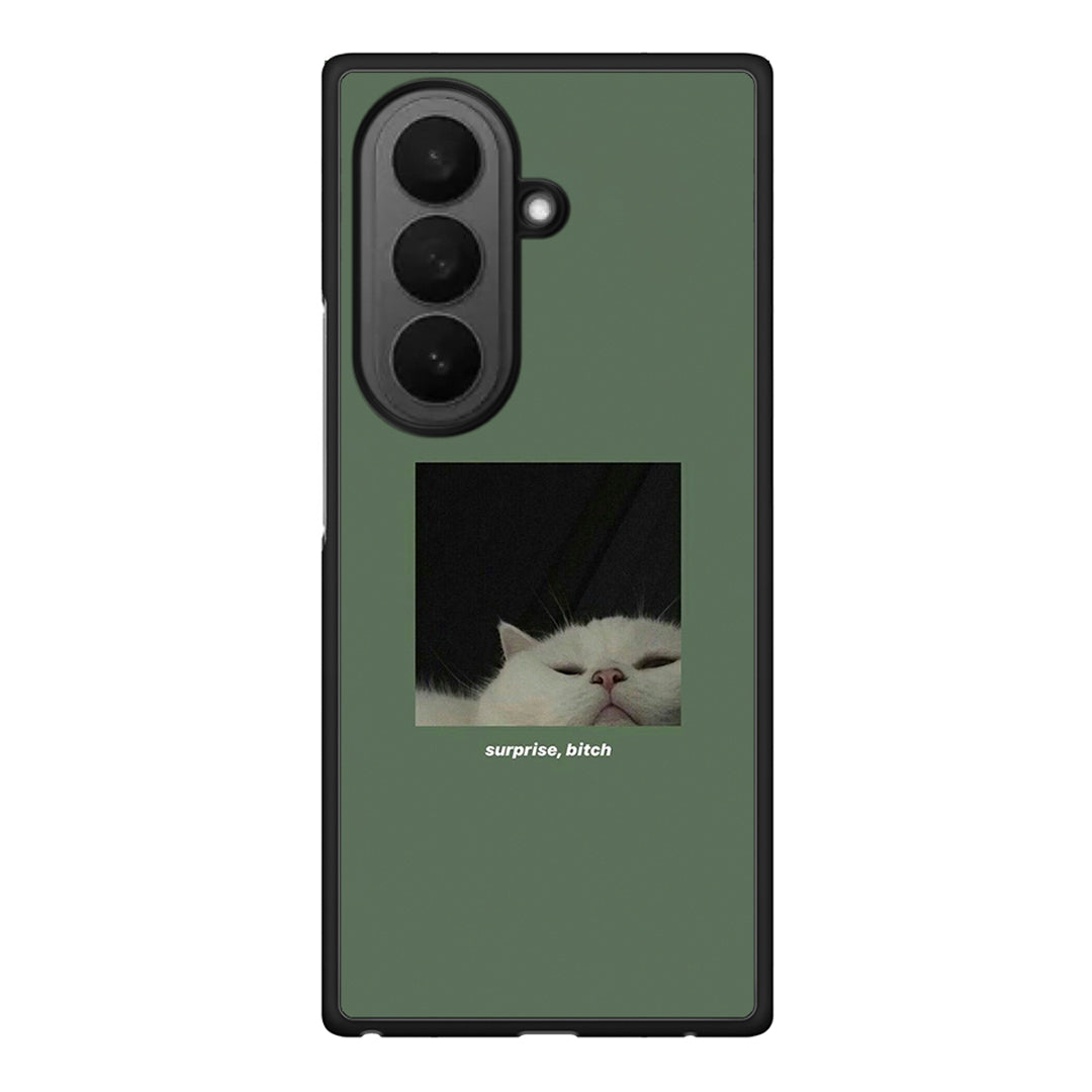 Samsung Galaxy Z Fold7 Bitch Surprise θήκη από τη Smartfits με σχέδιο στο πίσω μέρος και μαύρο περίβλημα | Smartphone case with colorful back and black bezels by Smartfits