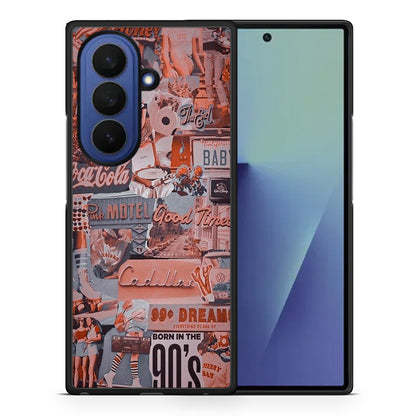 Θήκη Samsung Galaxy Z Fold7 Born In 90s από τη Smartfits με σχέδιο στο πίσω μέρος και μαύρο περίβλημα | Samsung Galaxy Z Fold7 Born In 90s case with colorful back and black bezels