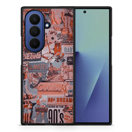 Θήκη Samsung Galaxy Z Fold7 Born In 90s από τη Smartfits με σχέδιο στο πίσω μέρος και μαύρο περίβλημα | Samsung Galaxy Z Fold7 Born In 90s case with colorful back and black bezels