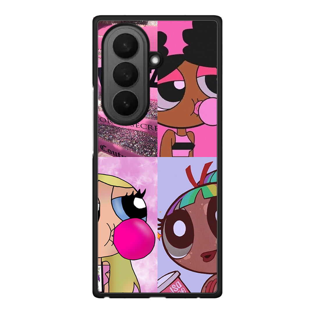 Samsung Galaxy Z Fold7 Bubble Girls Θήκη Αγίου Βαλεντίνου από τη Smartfits με σχέδιο στο πίσω μέρος και μαύρο περίβλημα | Smartphone case with colorful back and black bezels by Smartfits