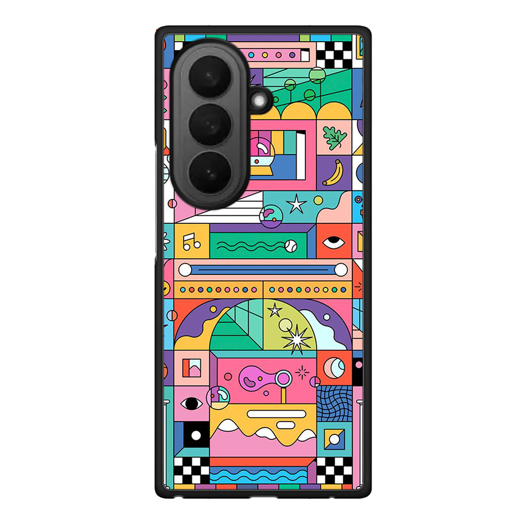 Samsung Galaxy Z Fold7 Bubbles Soap θήκη από τη Smartfits με σχέδιο στο πίσω μέρος και μαύρο περίβλημα | Smartphone case with colorful back and black bezels by Smartfits