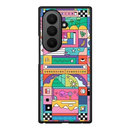 Samsung Galaxy Z Fold7 Bubbles Soap θήκη από τη Smartfits με σχέδιο στο πίσω μέρος και μαύρο περίβλημα | Smartphone case with colorful back and black bezels by Smartfits