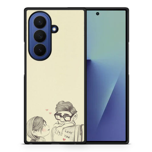 Θήκη Samsung Galaxy Z Fold7 Carl And Ellie από τη Smartfits με σχέδιο στο πίσω μέρος και μαύρο περίβλημα | Samsung Galaxy Z Fold7 Carl And Ellie case with colorful back and black bezels