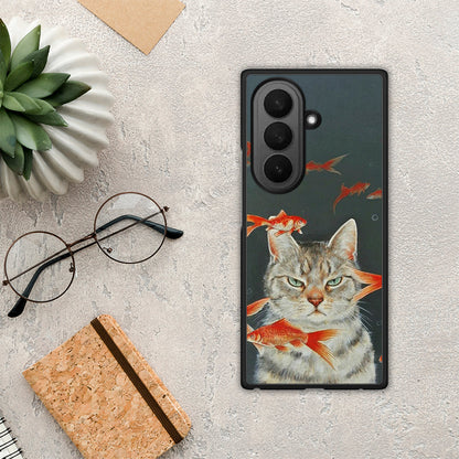 Cat Goldfish - Samsung Galaxy Z Fold7 θήκη