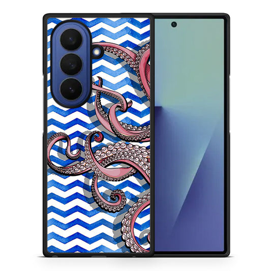 Θήκη Samsung Galaxy Z Fold7 Chevron Devilfish από τη Smartfits με σχέδιο στο πίσω μέρος και μαύρο περίβλημα | Samsung Galaxy Z Fold7 Chevron Devilfish case with colorful back and black bezels