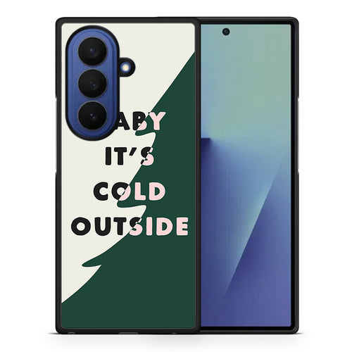 Θήκη Samsung Galaxy Z Fold7 Cold Outside από τη Smartfits με σχέδιο στο πίσω μέρος και μαύρο περίβλημα | Samsung Galaxy Z Fold7 Cold Outside case with colorful back and black bezels