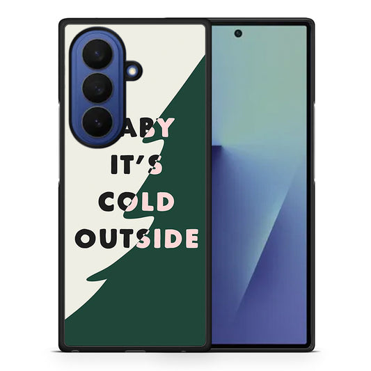 Θήκη Samsung Galaxy Z Fold7 Cold Outside από τη Smartfits με σχέδιο στο πίσω μέρος και μαύρο περίβλημα | Samsung Galaxy Z Fold7 Cold Outside case with colorful back and black bezels