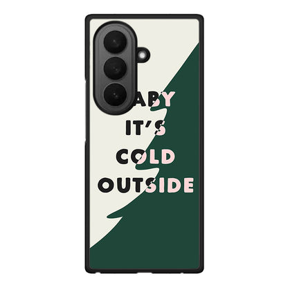 Samsung Galaxy Z Fold7 Cold Outside θήκη από τη Smartfits με σχέδιο στο πίσω μέρος και μαύρο περίβλημα | Smartphone case with colorful back and black bezels by Smartfits