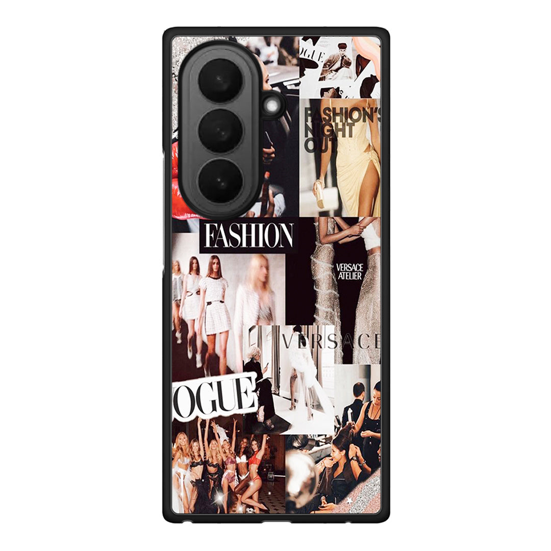 Samsung Galaxy Z Fold7 Collage Fashion Θήκη Αγίου Βαλεντίνου από τη Smartfits με σχέδιο στο πίσω μέρος και μαύρο περίβλημα | Smartphone case with colorful back and black bezels by Smartfits