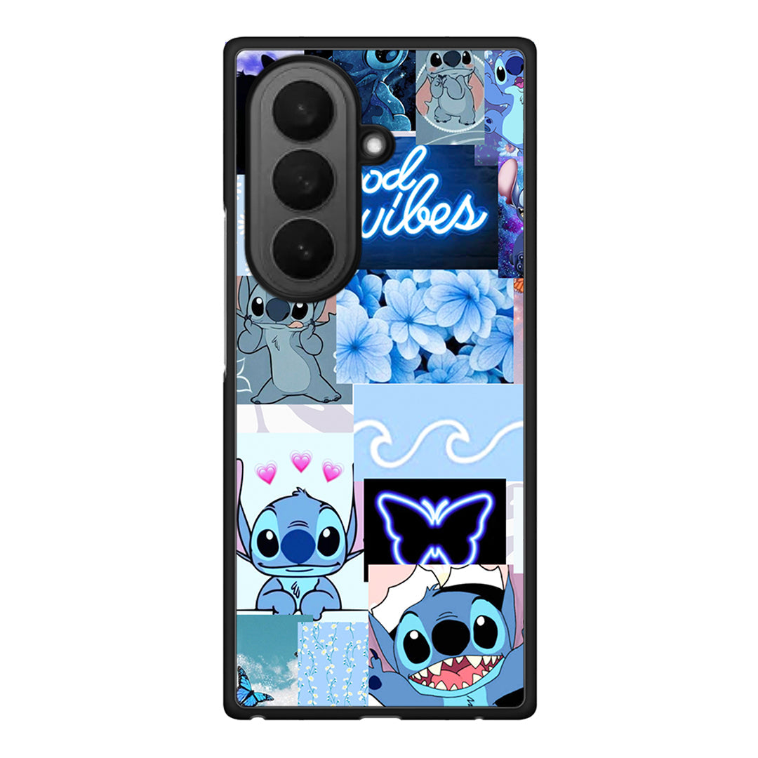 Samsung Galaxy Z Fold7 Collage Good Vibes Θήκη Αγίου Βαλεντίνου από τη Smartfits με σχέδιο στο πίσω μέρος και μαύρο περίβλημα | Smartphone case with colorful back and black bezels by Smartfits