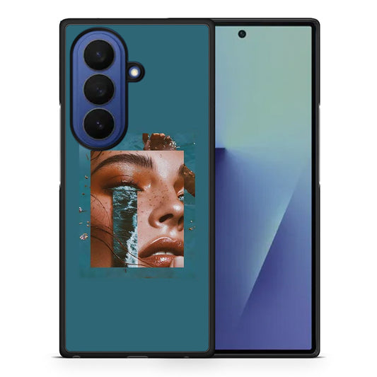 Θήκη Samsung Galaxy Z Fold7 Cry An Ocean από τη Smartfits με σχέδιο στο πίσω μέρος και μαύρο περίβλημα | Samsung Galaxy Z Fold7 Cry An Ocean case with colorful back and black bezels