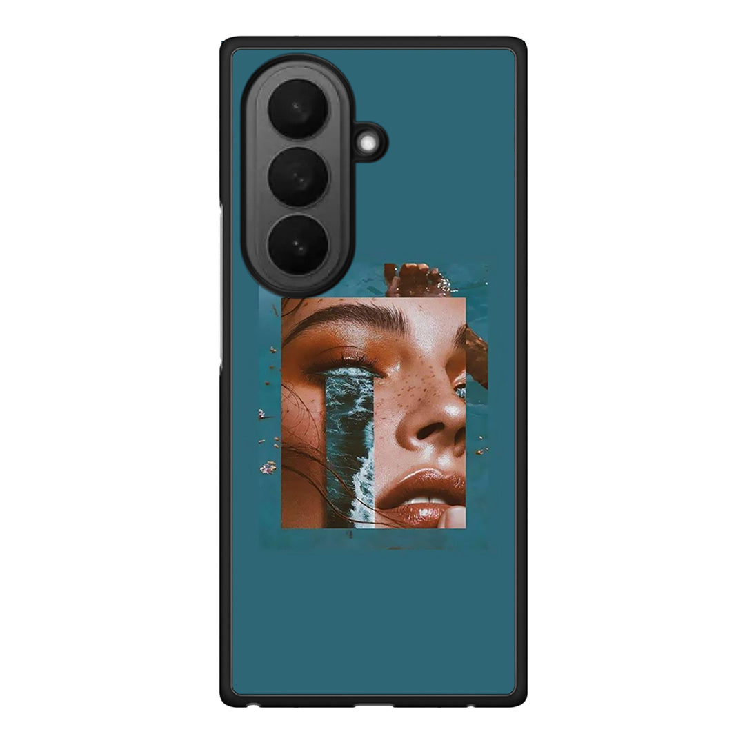 Samsung Galaxy Z Fold7 Cry An Ocean θήκη από τη Smartfits με σχέδιο στο πίσω μέρος και μαύρο περίβλημα | Smartphone case with colorful back and black bezels by Smartfits