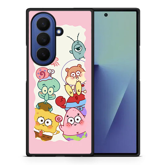 Θήκη Samsung Galaxy Z Fold7 Cute Companion από τη Smartfits με σχέδιο στο πίσω μέρος και μαύρο περίβλημα | Samsung Galaxy Z Fold7 Cute Companion case with colorful back and black bezels