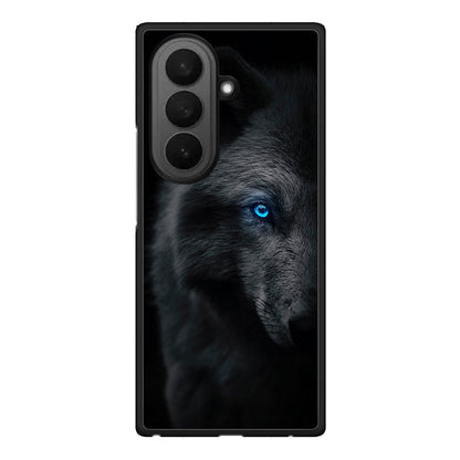 Samsung Galaxy Z Fold7 Dark Wolf θήκη από τη Smartfits με σχέδιο στο πίσω μέρος και μαύρο περίβλημα | Smartphone case with colorful back and black bezels by Smartfits