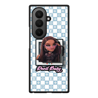 Samsung Galaxy Z Fold7 Devil Baby Θήκη Αγίου Βαλεντίνου από τη Smartfits με σχέδιο στο πίσω μέρος και μαύρο περίβλημα | Smartphone case with colorful back and black bezels by Smartfits