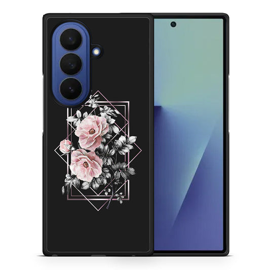 Θήκη Samsung Galaxy Z Fold7 Frame Flower από τη Smartfits με σχέδιο στο πίσω μέρος και μαύρο περίβλημα | Samsung Galaxy Z Fold7 Frame Flower case with colorful back and black bezels