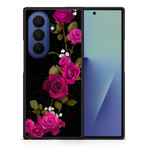 Θήκη Samsung Galaxy Z Fold7 Red Roses Flower από τη Smartfits με σχέδιο στο πίσω μέρος και μαύρο περίβλημα | Samsung Galaxy Z Fold7 Red Roses Flower case with colorful back and black bezels