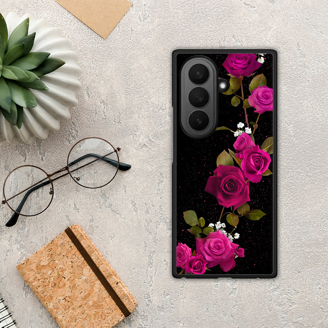 Flower Red Roses - Samsung Galaxy Z Fold7 θήκη