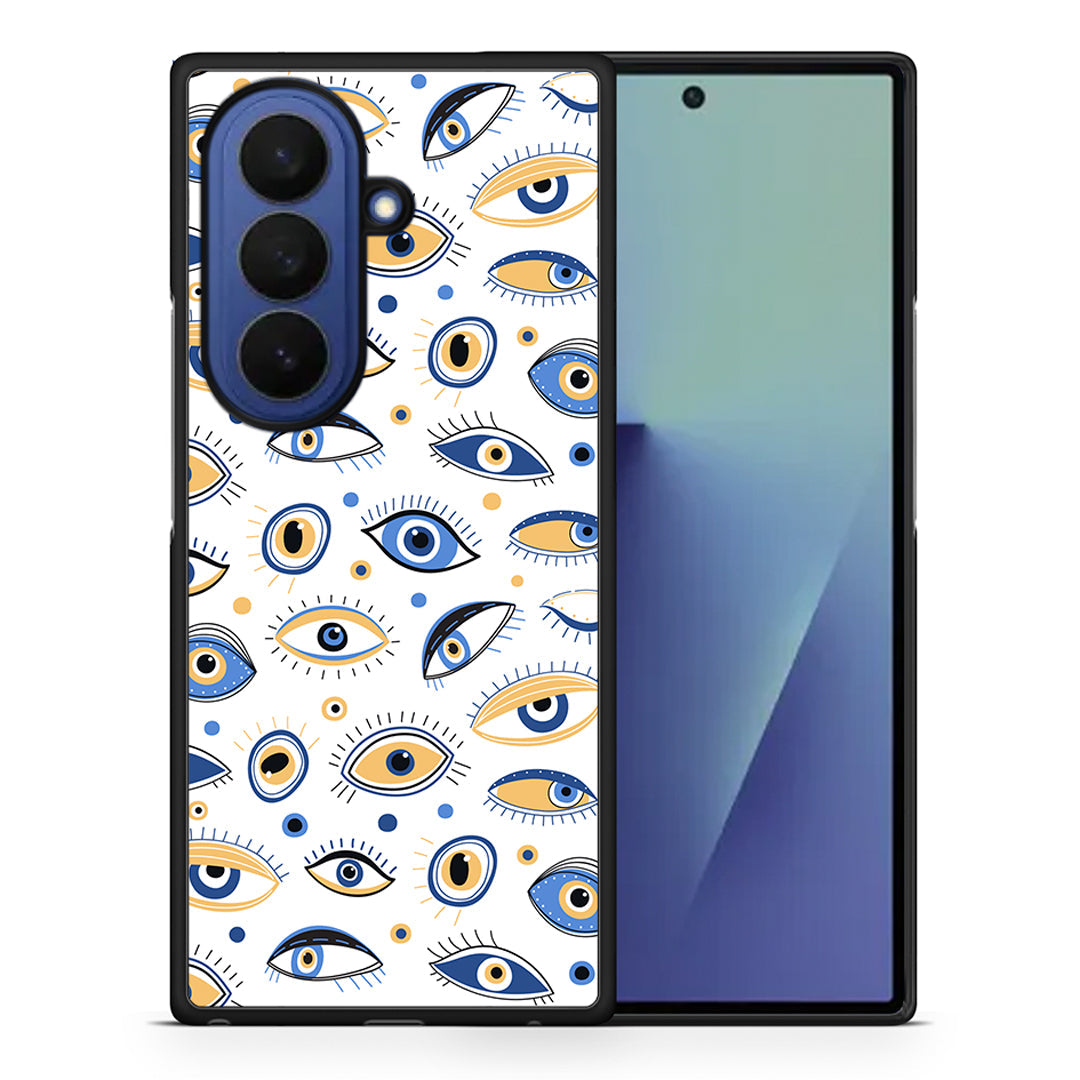 Θήκη Samsung Galaxy Z Fold7 Ftou Ftou από τη Smartfits με σχέδιο στο πίσω μέρος και μαύρο περίβλημα | Samsung Galaxy Z Fold7 Ftou Ftou case with colorful back and black bezels