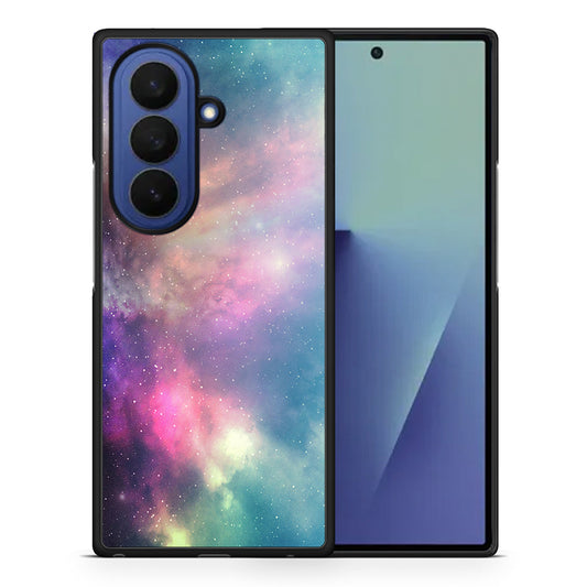 Θήκη Samsung Galaxy Z Fold7 Rainbow Galaxy από τη Smartfits με σχέδιο στο πίσω μέρος και μαύρο περίβλημα | Samsung Galaxy Z Fold7 Rainbow Galaxy case with colorful back and black bezels