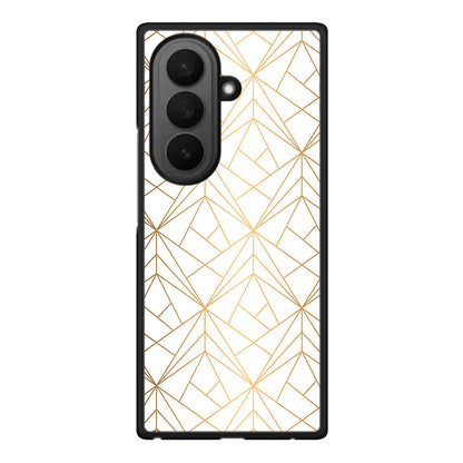 111 - Samsung Galaxy Z Fold7 Luxury White Geometric case, cover, bumper