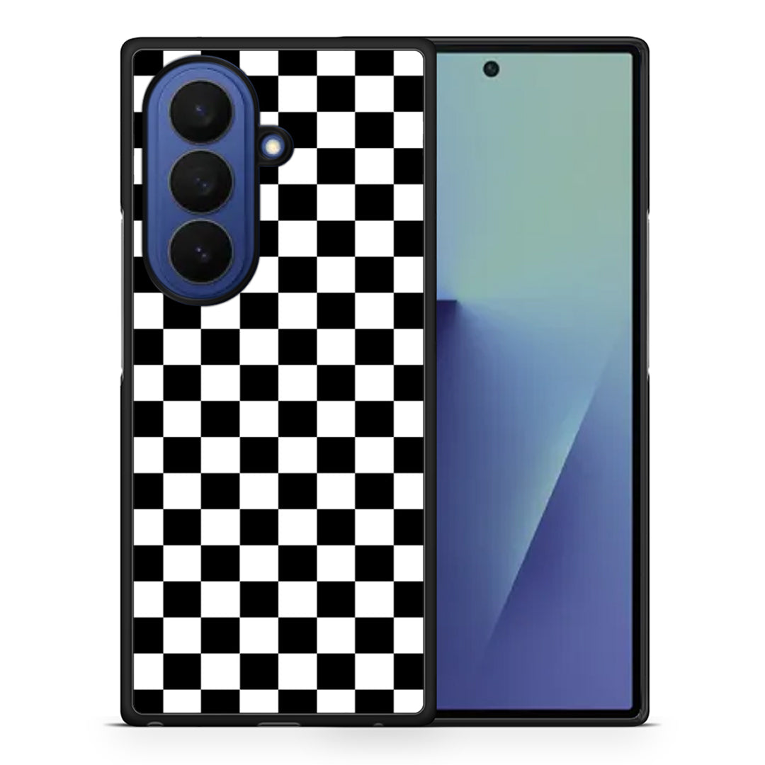 Θήκη Samsung Galaxy Z Fold7 Squares Geometric από τη Smartfits με σχέδιο στο πίσω μέρος και μαύρο περίβλημα | Samsung Galaxy Z Fold7 Squares Geometric case with colorful back and black bezels