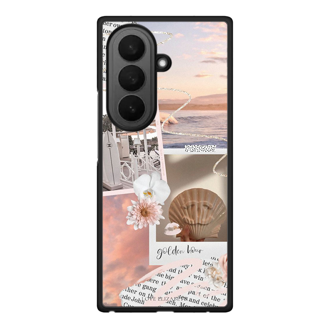 Samsung Galaxy Z Fold7 Golden Hour Θήκη Αγίου Βαλεντίνου από τη Smartfits με σχέδιο στο πίσω μέρος και μαύρο περίβλημα | Smartphone case with colorful back and black bezels by Smartfits