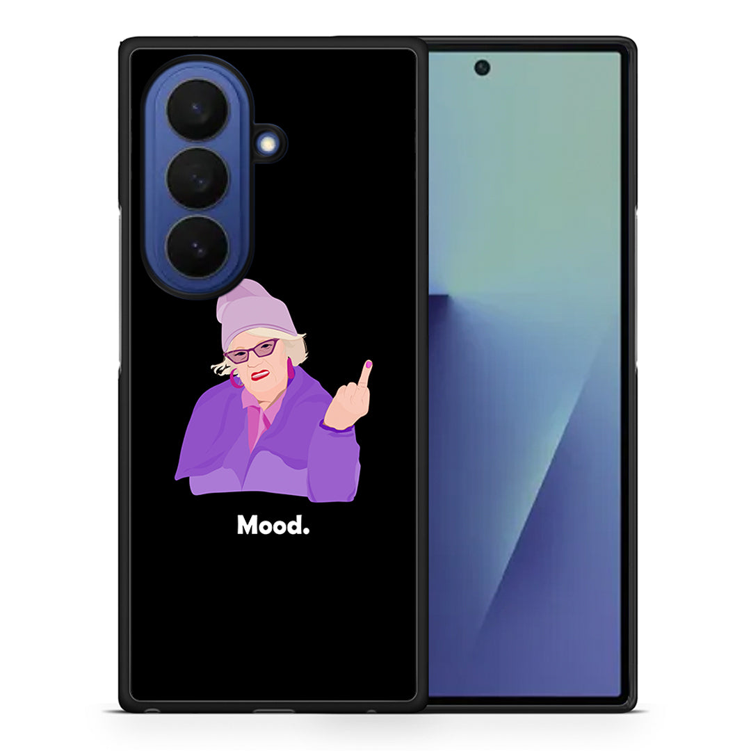 Θήκη Samsung Galaxy Z Fold7 Grandma Mood Black από τη Smartfits με σχέδιο στο πίσω μέρος και μαύρο περίβλημα | Samsung Galaxy Z Fold7 Grandma Mood Black case with colorful back and black bezels