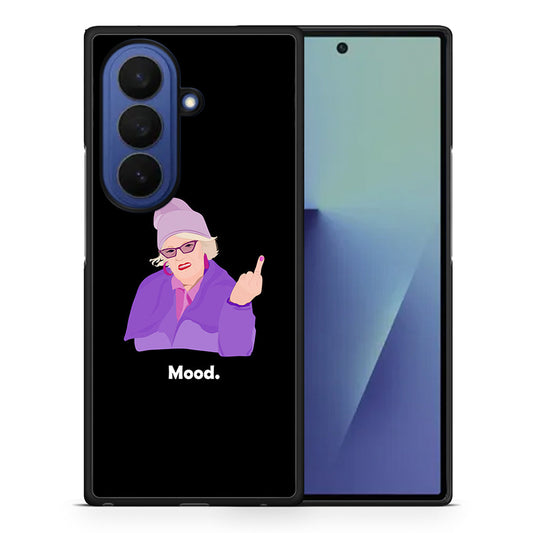 Θήκη Samsung Galaxy Z Fold7 Grandma Mood Black από τη Smartfits με σχέδιο στο πίσω μέρος και μαύρο περίβλημα | Samsung Galaxy Z Fold7 Grandma Mood Black case with colorful back and black bezels