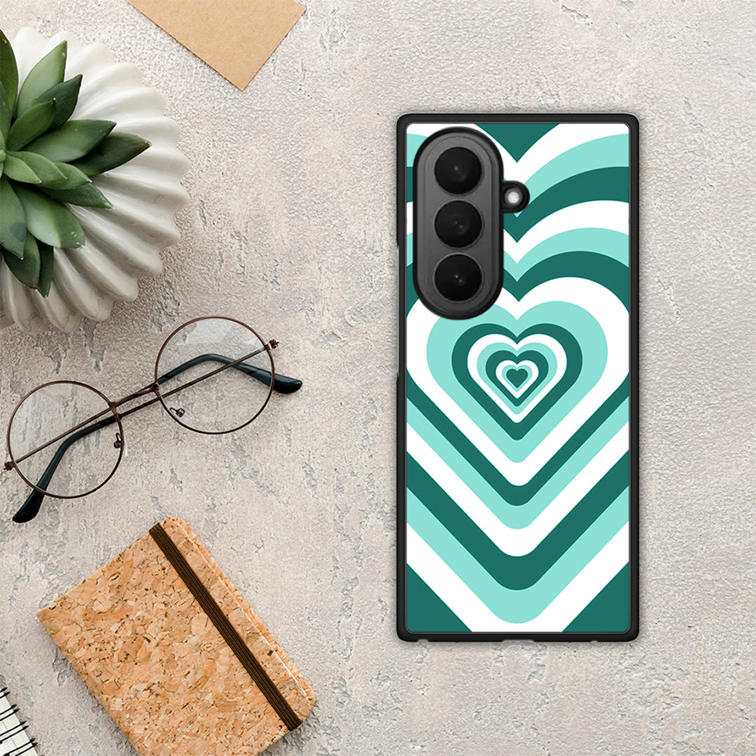 Green Hearts - Samsung Galaxy Z Fold7 θήκη
