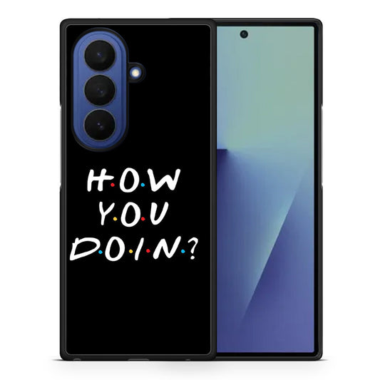 Θήκη Samsung Galaxy Z Fold7 How You Doin από τη Smartfits με σχέδιο στο πίσω μέρος και μαύρο περίβλημα | Samsung Galaxy Z Fold7 How You Doin case with colorful back and black bezels