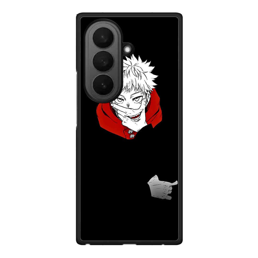 Samsung Galaxy Z Fold7 Itadori Anime θήκη από τη Smartfits με σχέδιο στο πίσω μέρος και μαύρο περίβλημα | Smartphone case with colorful back and black bezels by Smartfits