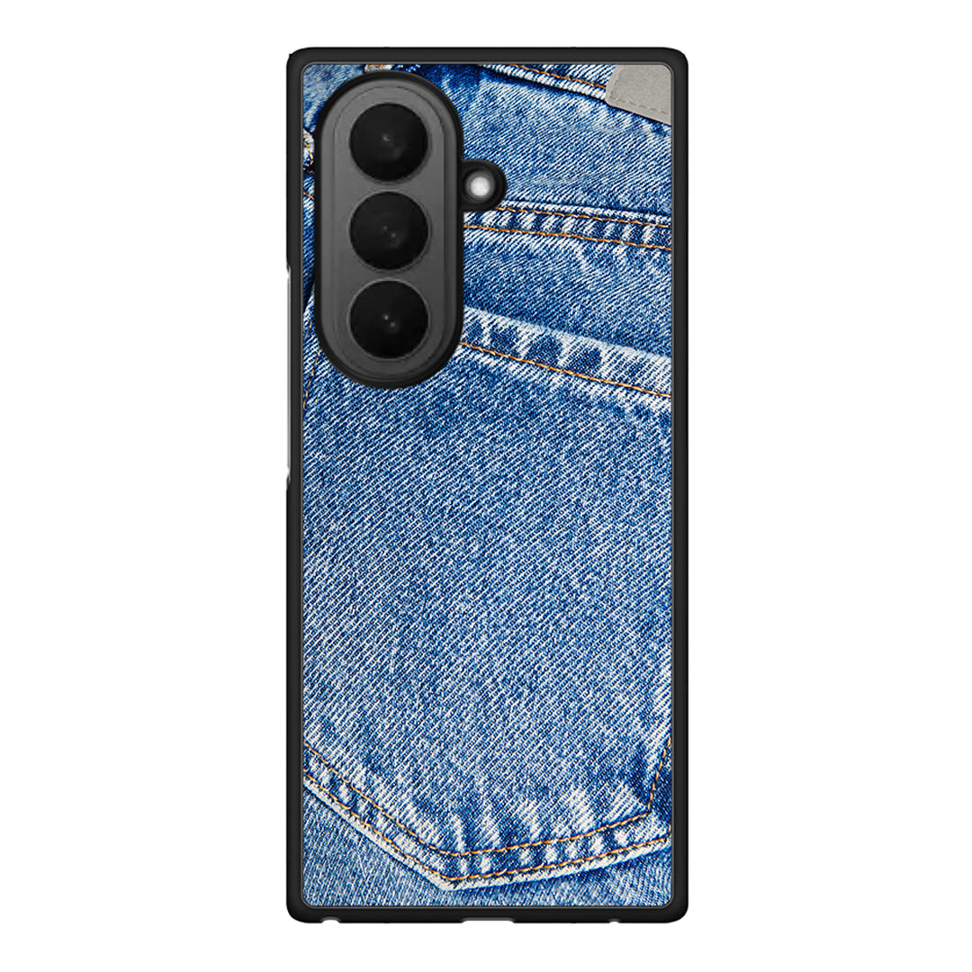 Samsung Galaxy Z Fold7 Jeans Pocket θήκη από τη Smartfits με σχέδιο στο πίσω μέρος και μαύρο περίβλημα | Smartphone case with colorful back and black bezels by Smartfits