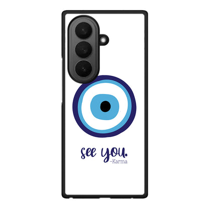 Samsung Galaxy Z Fold7 Karma Says θήκη από τη Smartfits με σχέδιο στο πίσω μέρος και μαύρο περίβλημα | Smartphone case with colorful back and black bezels by Smartfits