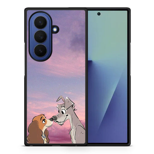 Θήκη Samsung Galaxy Z Fold7 Lady And Tramp από τη Smartfits με σχέδιο στο πίσω μέρος και μαύρο περίβλημα | Samsung Galaxy Z Fold7 Lady And Tramp case with colorful back and black bezels