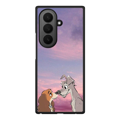 Samsung Galaxy Z Fold7 Lady And Tramp θήκη από τη Smartfits με σχέδιο στο πίσω μέρος και μαύρο περίβλημα | Smartphone case with colorful back and black bezels by Smartfits