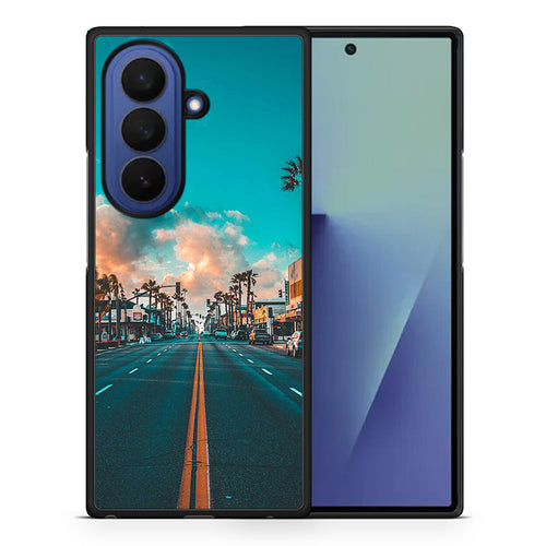 Θήκη Samsung Galaxy Z Fold7 City Landscape από τη Smartfits με σχέδιο στο πίσω μέρος και μαύρο περίβλημα | Samsung Galaxy Z Fold7 City Landscape case with colorful back and black bezels