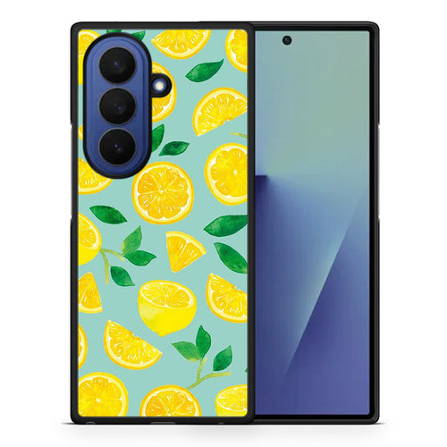 Θήκη Samsung Galaxy Z Fold7 Lemons από τη Smartfits με σχέδιο στο πίσω μέρος και μαύρο περίβλημα | Samsung Galaxy Z Fold7 Lemons case with colorful back and black bezels