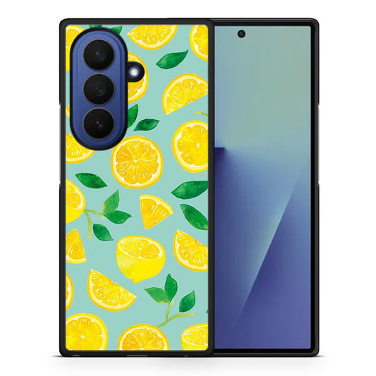 Θήκη Samsung Galaxy Z Fold7 Lemons από τη Smartfits με σχέδιο στο πίσω μέρος και μαύρο περίβλημα | Samsung Galaxy Z Fold7 Lemons case with colorful back and black bezels