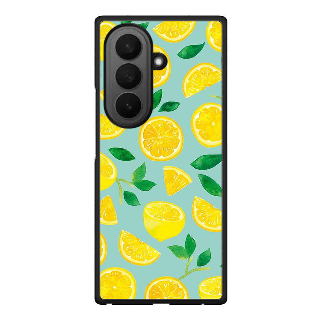 Samsung Galaxy Z Fold7 Lemons θήκη από τη Smartfits με σχέδιο στο πίσω μέρος και μαύρο περίβλημα | Smartphone case with colorful back and black bezels by Smartfits