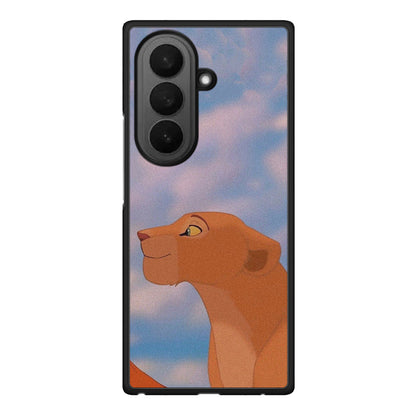 Samsung Galaxy Z Fold7 Lion Love 2 Θήκη Αγίου Βαλεντίνου από τη Smartfits με σχέδιο στο πίσω μέρος και μαύρο περίβλημα | Smartphone case with colorful back and black bezels by Smartfits