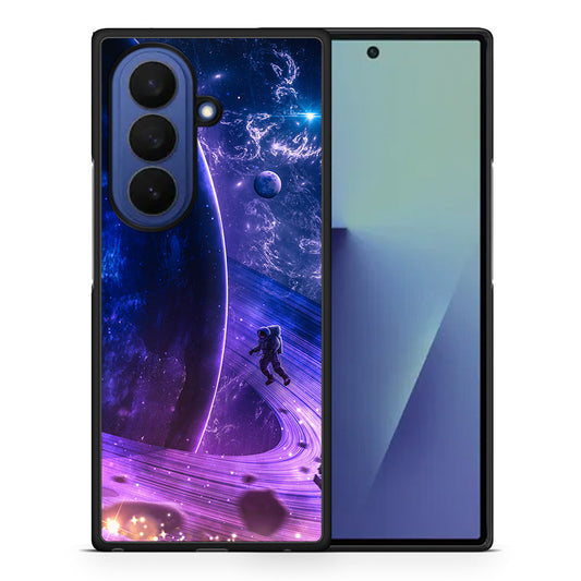 Θήκη Samsung Galaxy Z Fold7 Lost Astronaut από τη Smartfits με σχέδιο στο πίσω μέρος και μαύρο περίβλημα | Samsung Galaxy Z Fold7 Lost Astronaut case with colorful back and black bezels