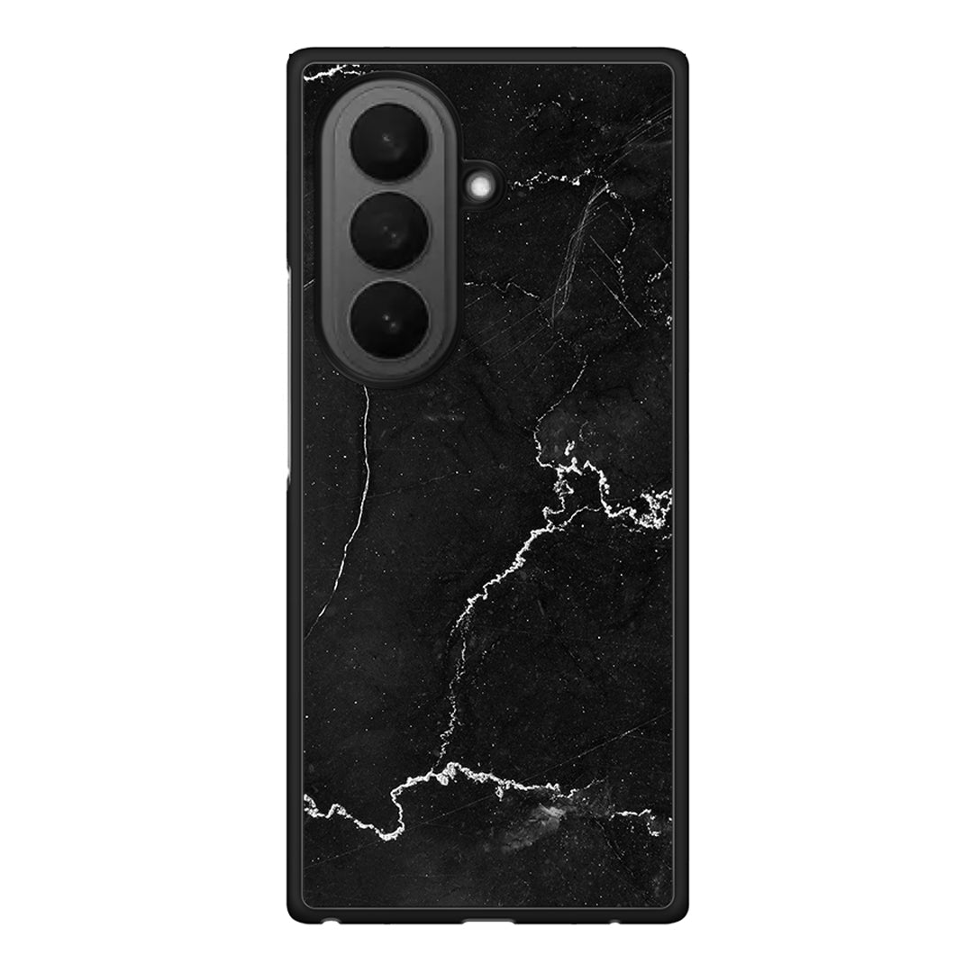 Samsung Galaxy Z Fold7 Marble Black θήκη από τη Smartfits με σχέδιο στο πίσω μέρος και μαύρο περίβλημα | Smartphone case with colorful back and black bezels by Smartfits